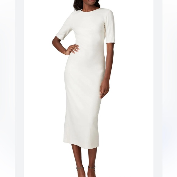 Sally LaPointe Ivory Sequin Dress with Slit - Picture 14 of 16